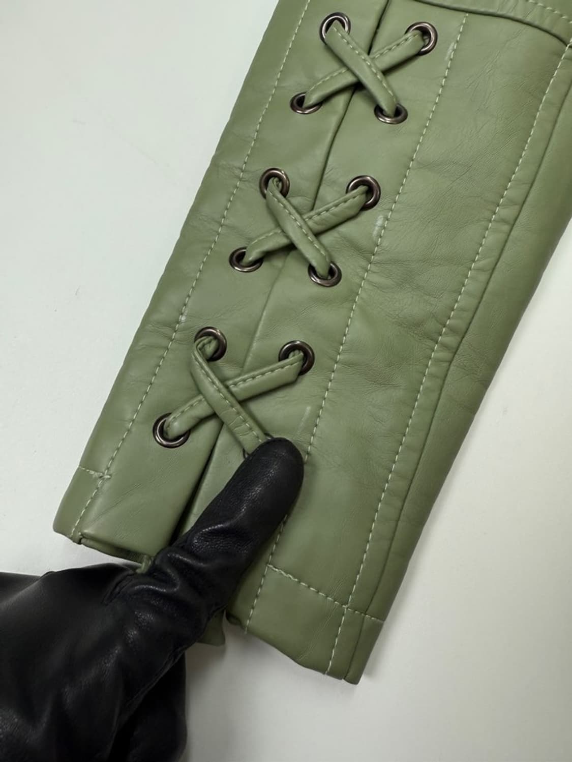 VTG LACE-UP JACKET_SAGE GREEN 상품이미지6