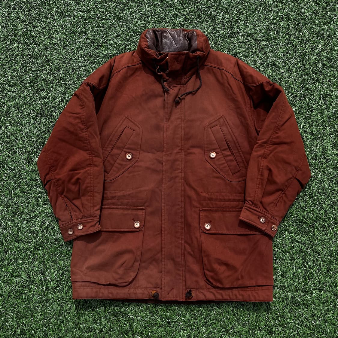 80-90s BARTSONS 빈티지 가죽배색 자켓(실측확인) 상품이미지1