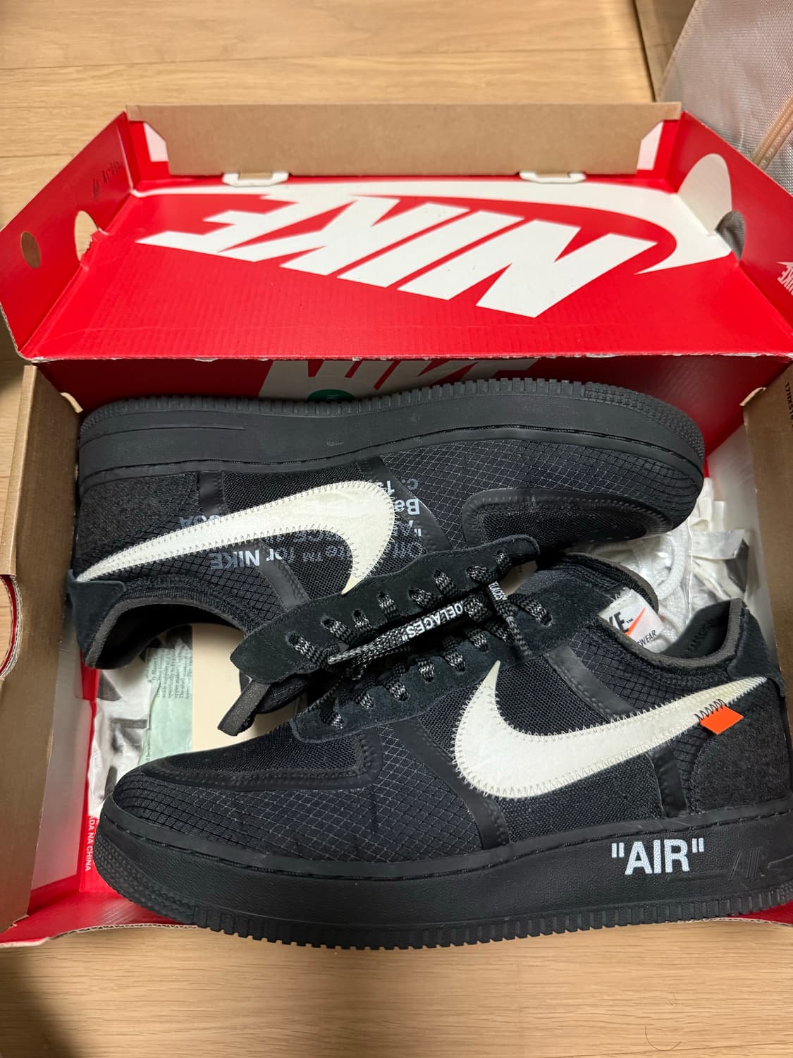 나이키x 오프화이트 에어포스 285 풀구성판매 상태베리굳  상품이미지1