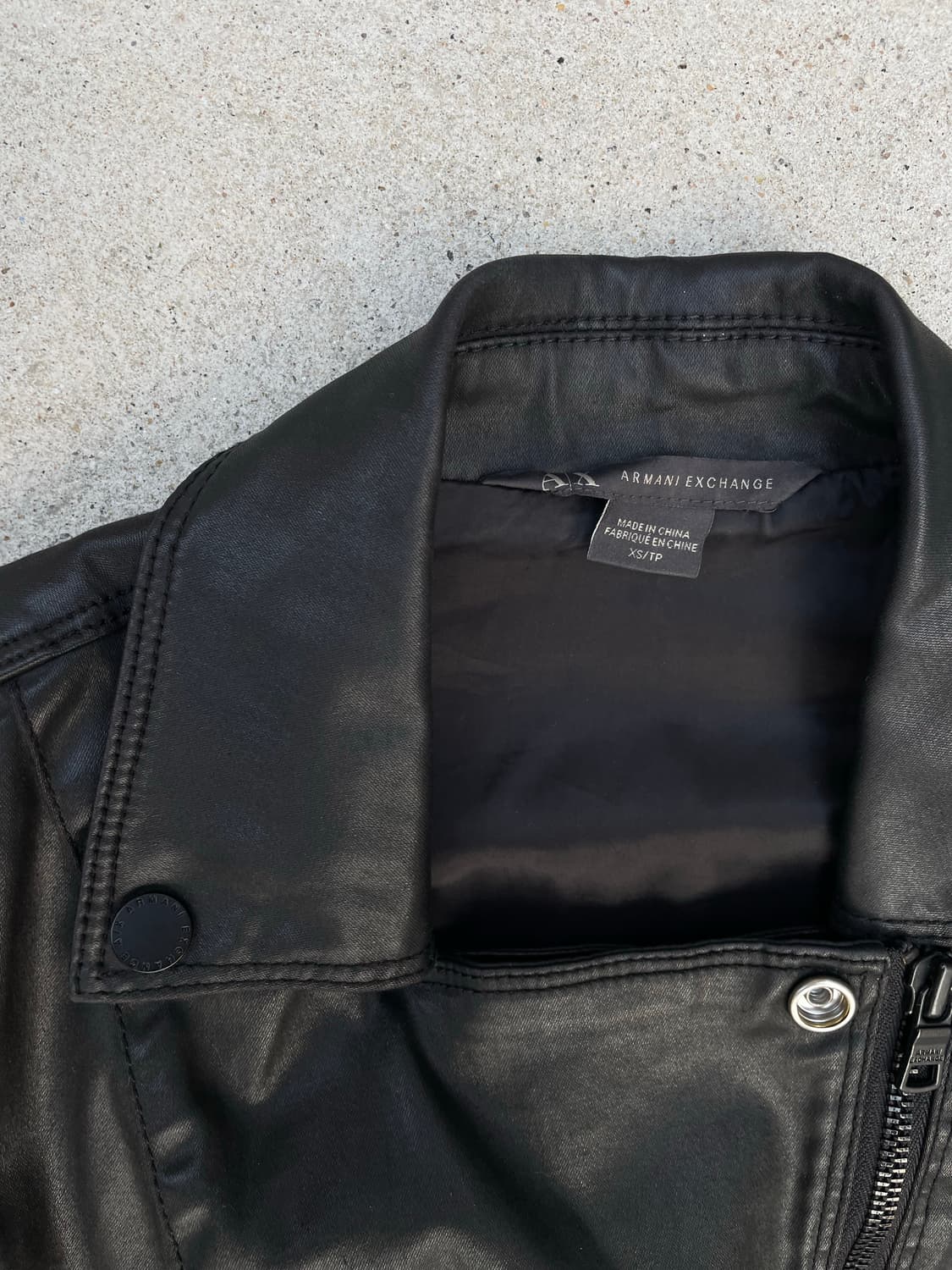 아르마니익스체인지 비건 레더 자켓 상품이미지3