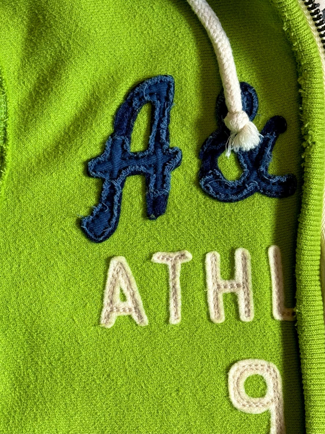 아베크롬비 아플리케로고 후드집업 레몬라임 상품이미지5