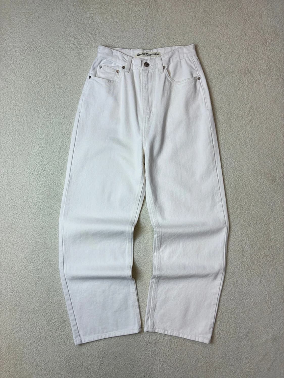 레스트앤레크레이션 RR 와이드 진스 화이트 데님 팬츠 PN5971 상품이미지4