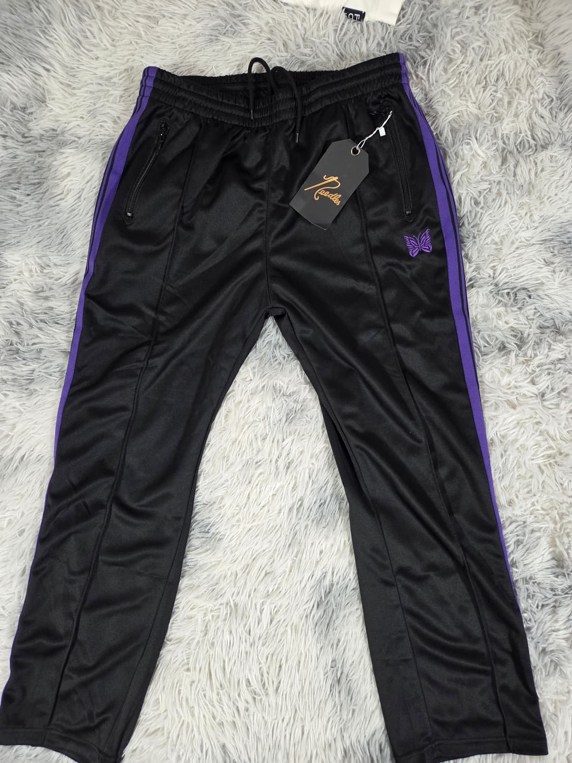 Needles 니들스 트랙 팬츠 블랙/퍼플 상품이미지1