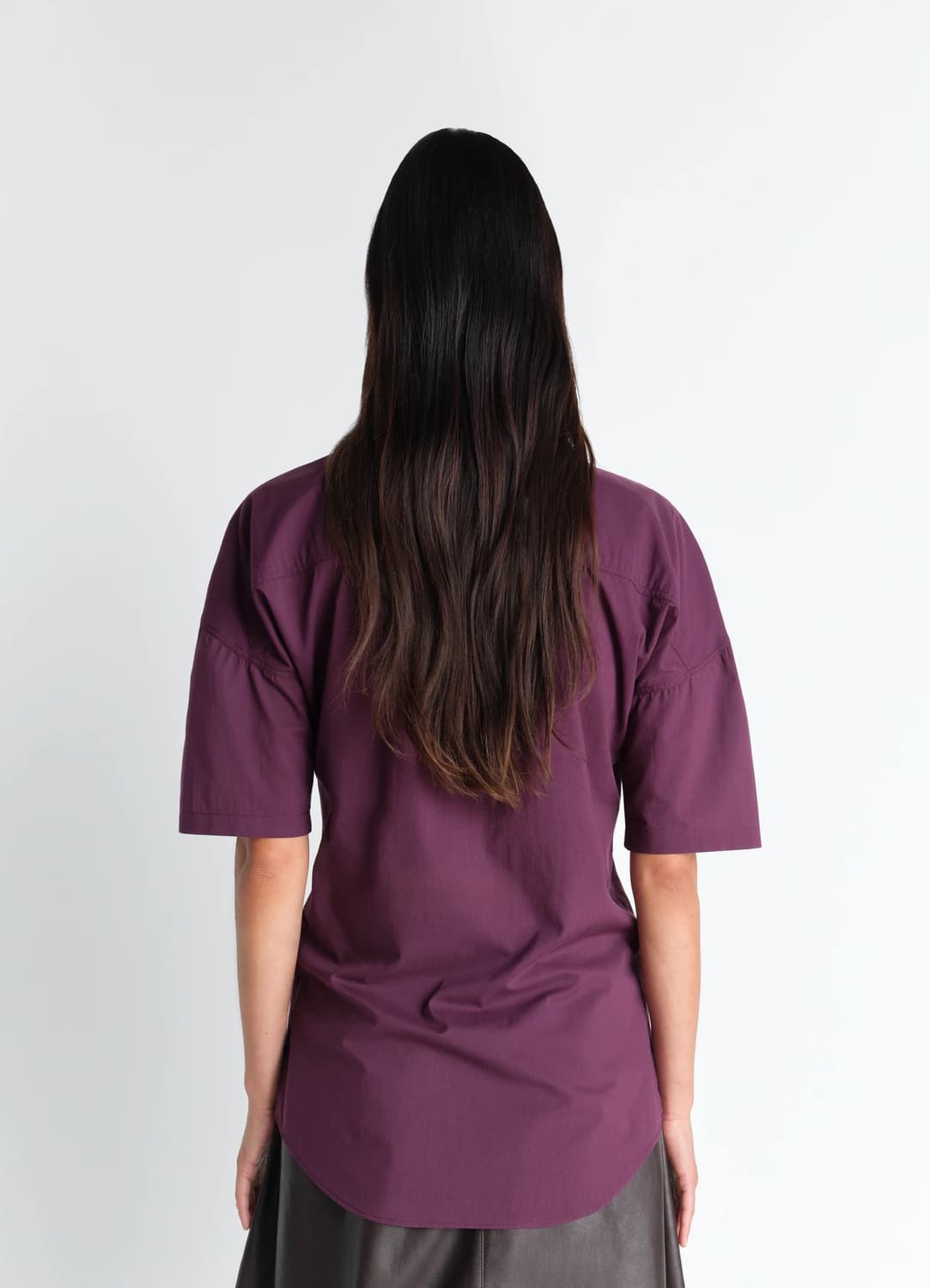 [34,36,38]르메르 26ss FOULARD 스카프 셔츠/그레이프 상품이미지4