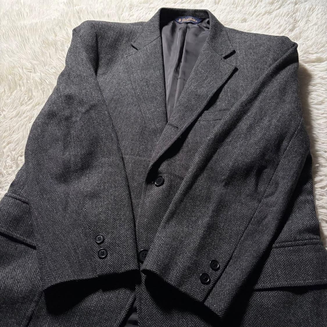 브룩스 브라더스 다크 그레이 헤링본 자켓 상품이미지5