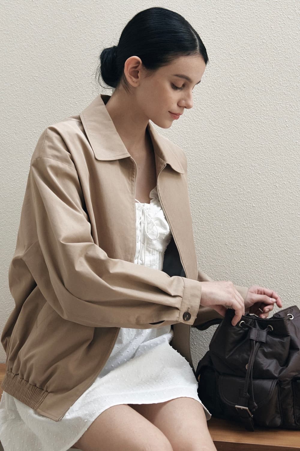 Lotsyou Camille Blouson Jacket Beige 상품이미지1