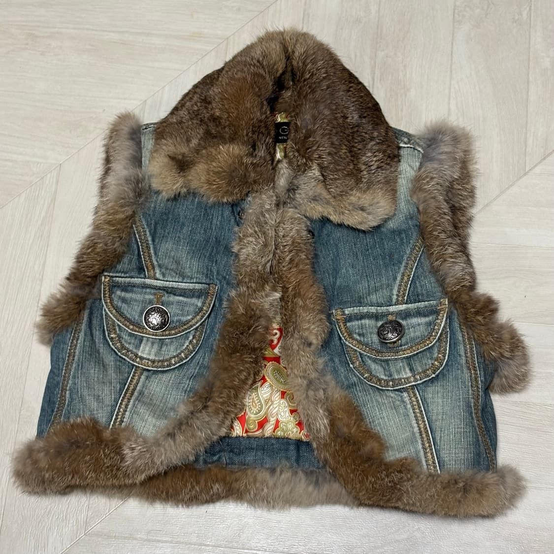 빈티지 리얼 퍼베스트 y2k 상품이미지4