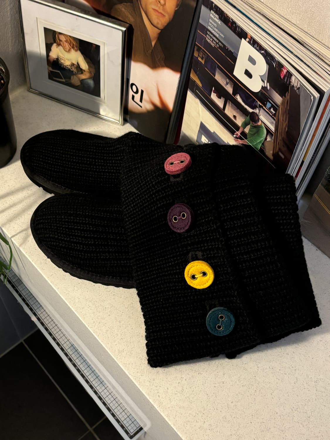 어그 버튼 니트 부츠 상품이미지3