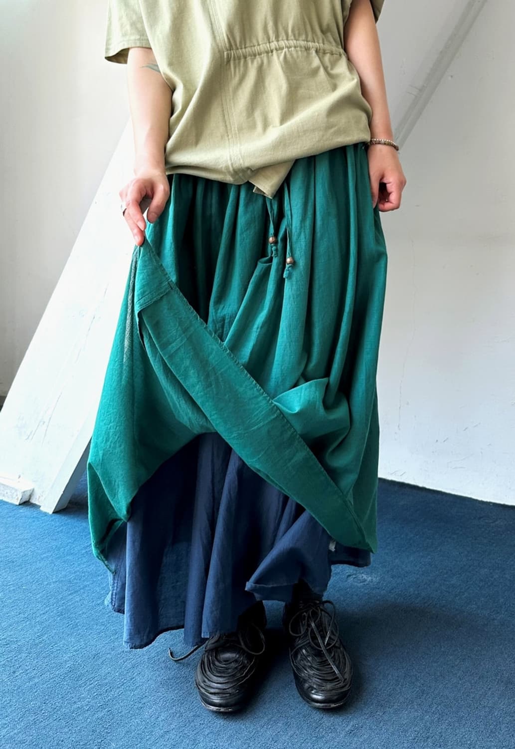 Natural cotton layer wide skirt 상품이미지9