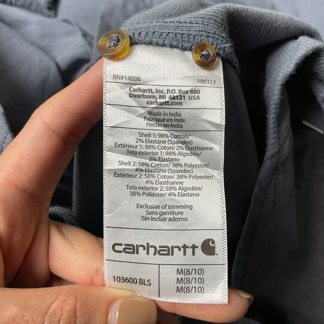 CARHARTT 칼하트 블루그레이 플랩포켓 워크셔츠 A00939 상품이미지10