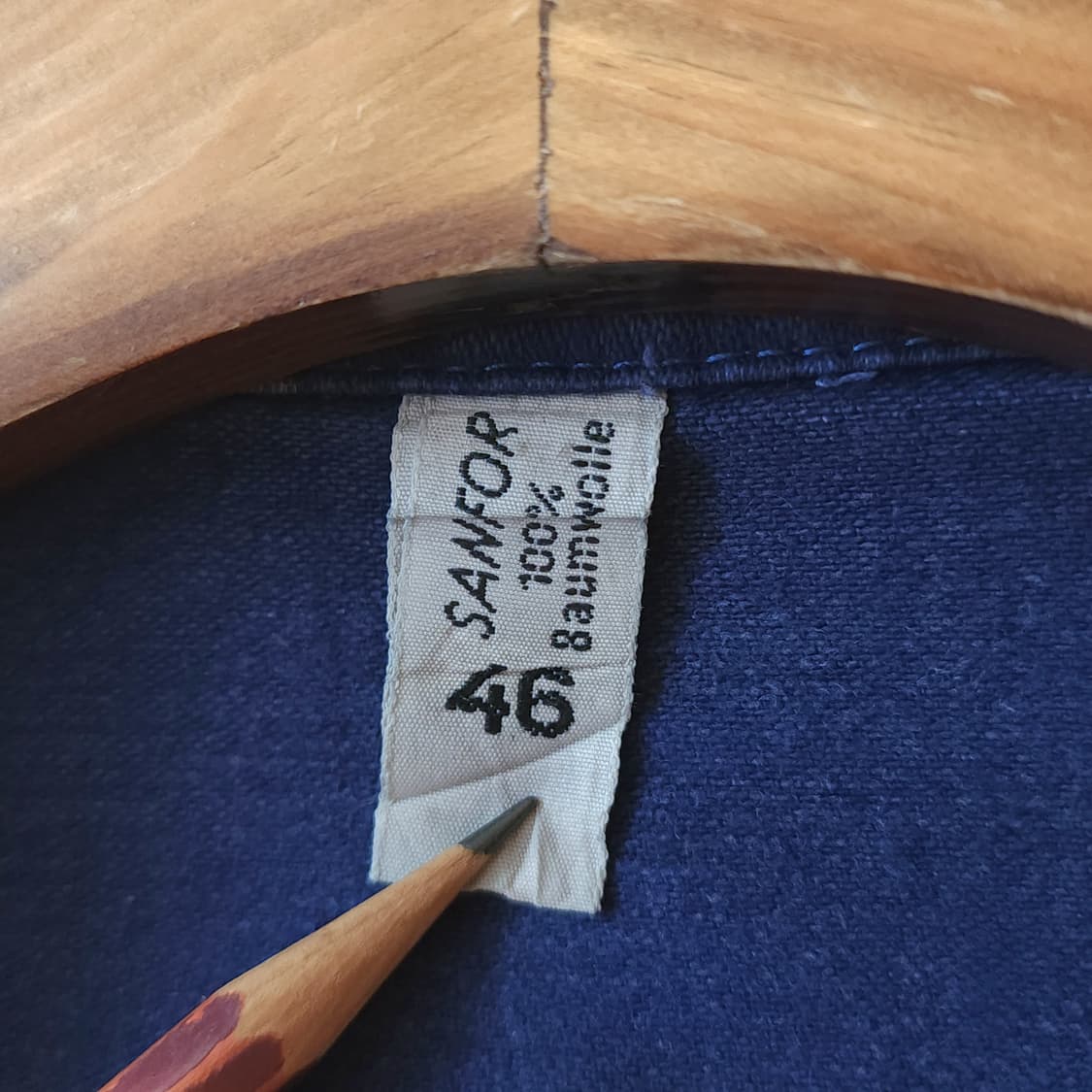 70s 프렌치 워크자켓 프렌치자켓 페이딩 블루 46 상품이미지5