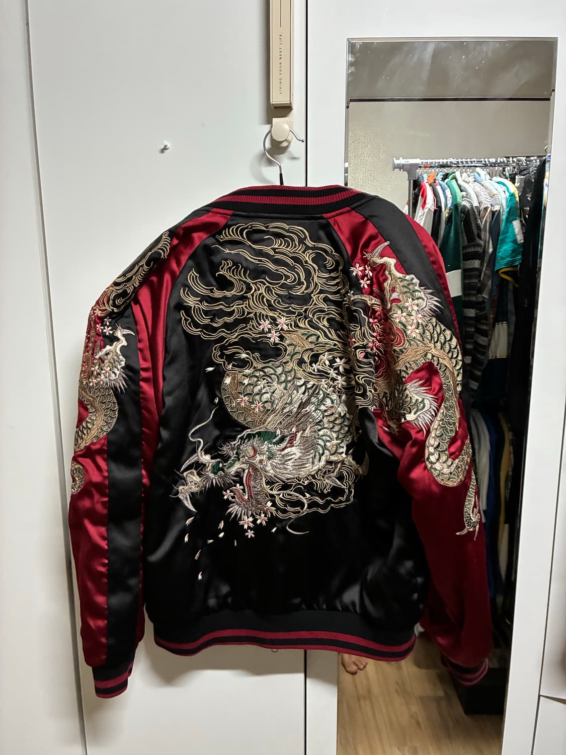 👕 일본판 오리지널 제페니즈 빈티지 리버서블 스카쟌 L/100 상품이미지4