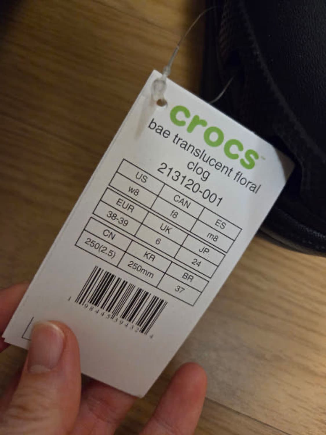 크록스 베 트랜스루센트 플로럴 클로그 블랙 213120-001 상품이미지7