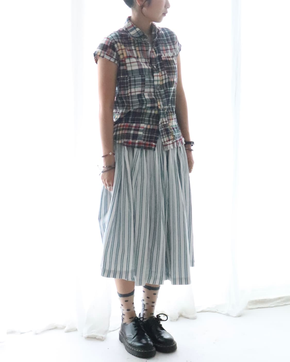 [Beams Boy] Patchwork Check Shirt 상품이미지6