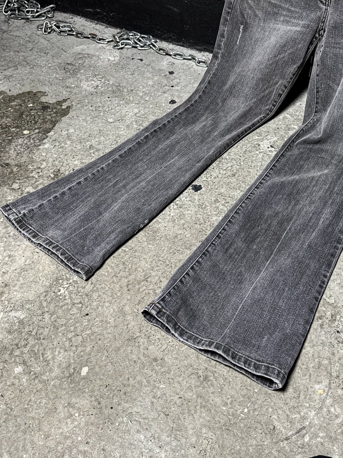 Grey Vintage Wash Bootcut Denim 상품이미지9