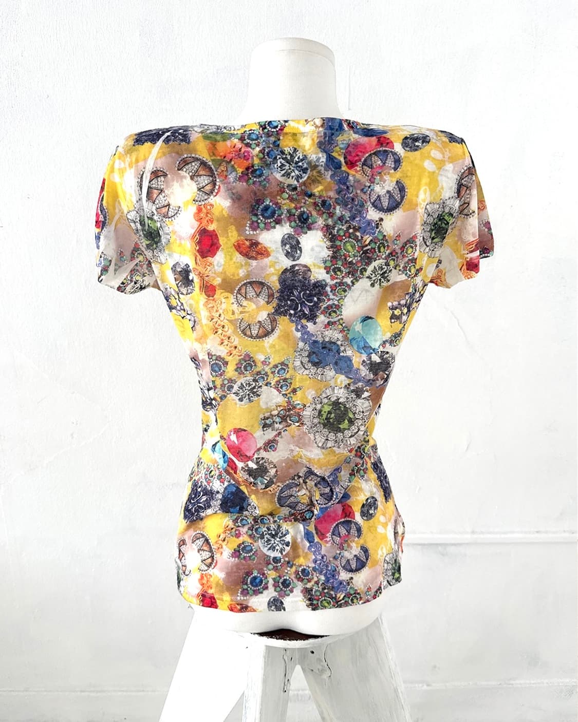 Y2K 00's Jewel Graphic Rhinestone Top 상품이미지9
