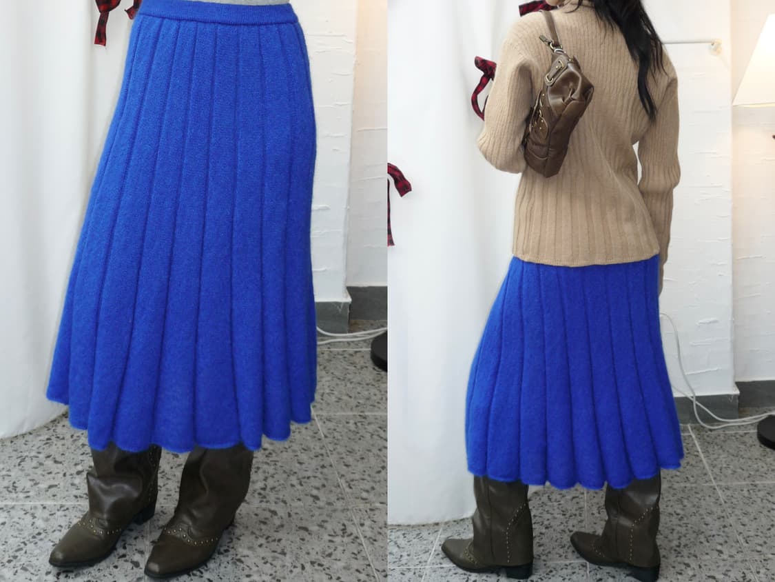 cobalt knit skirt 상품이미지1