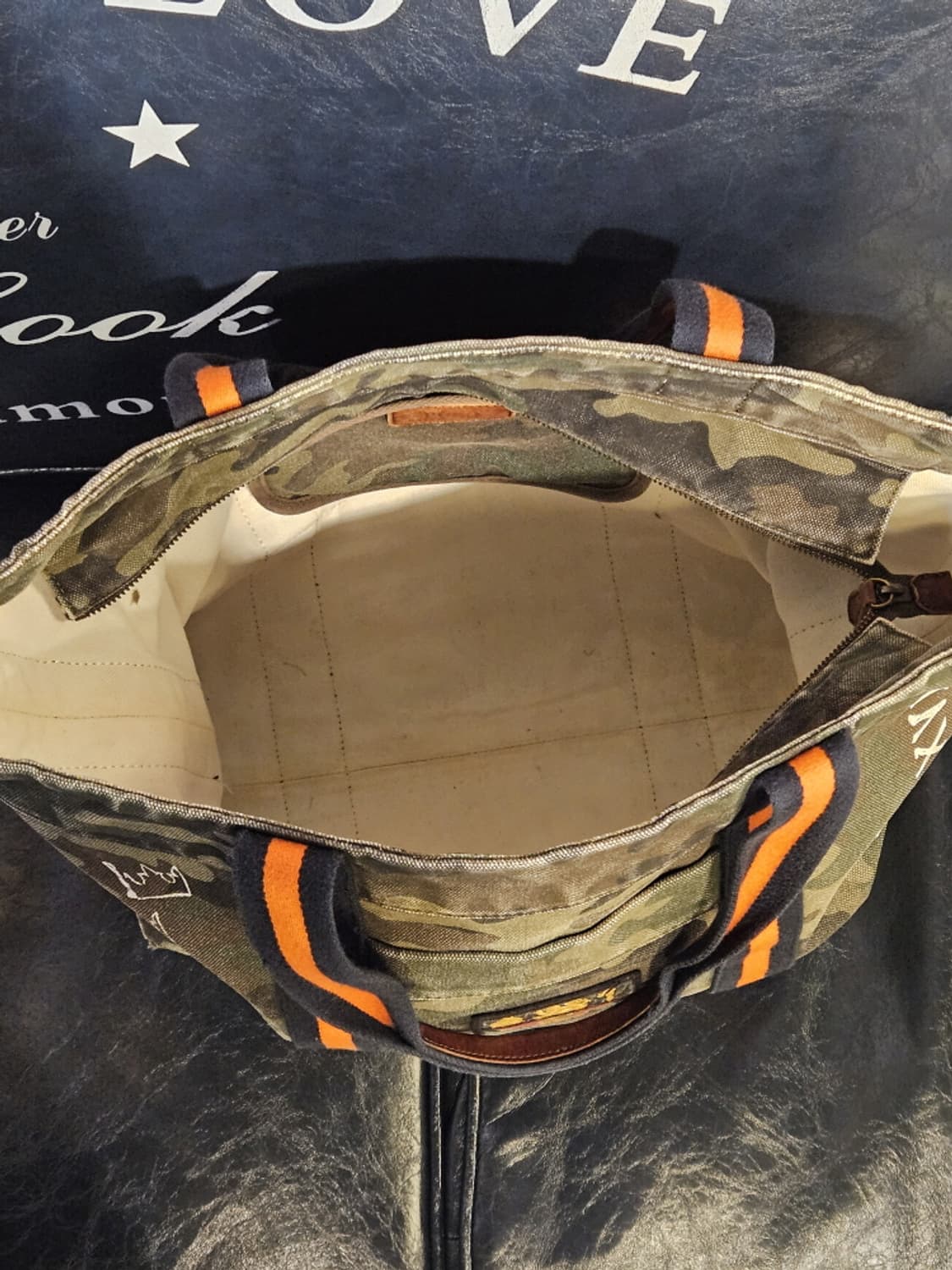 폴로랄프로렌 캔버스 카모 럭비 토트백 ( 41X35X16 )/ 10022 상품이미지8