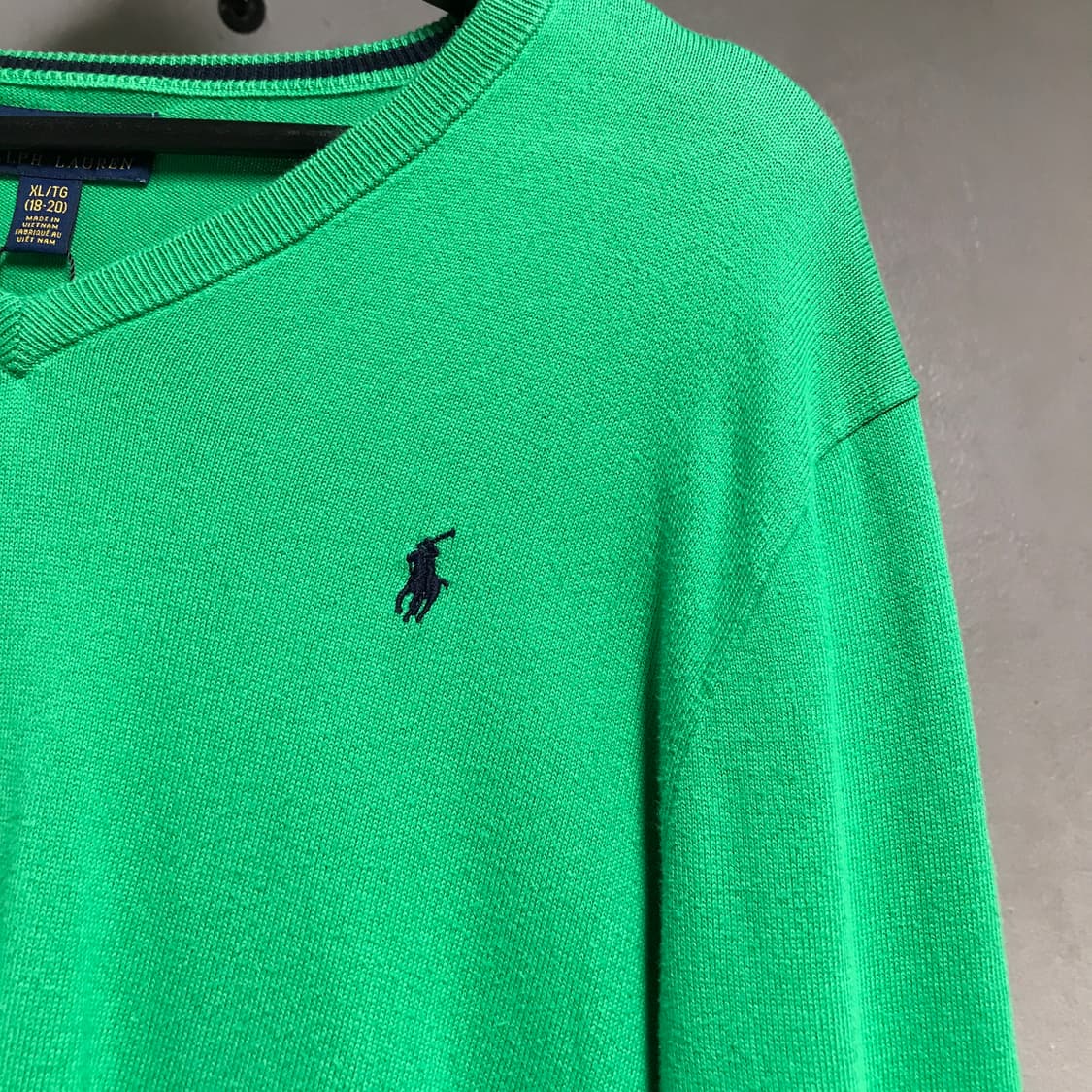 폴로 랄프로렌 브이넥 니트 그린 XL 상품이미지4