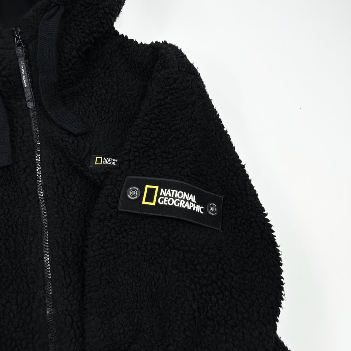 내셔널지오그래픽 블랙 후리스 후드집업 (L) 상품이미지4