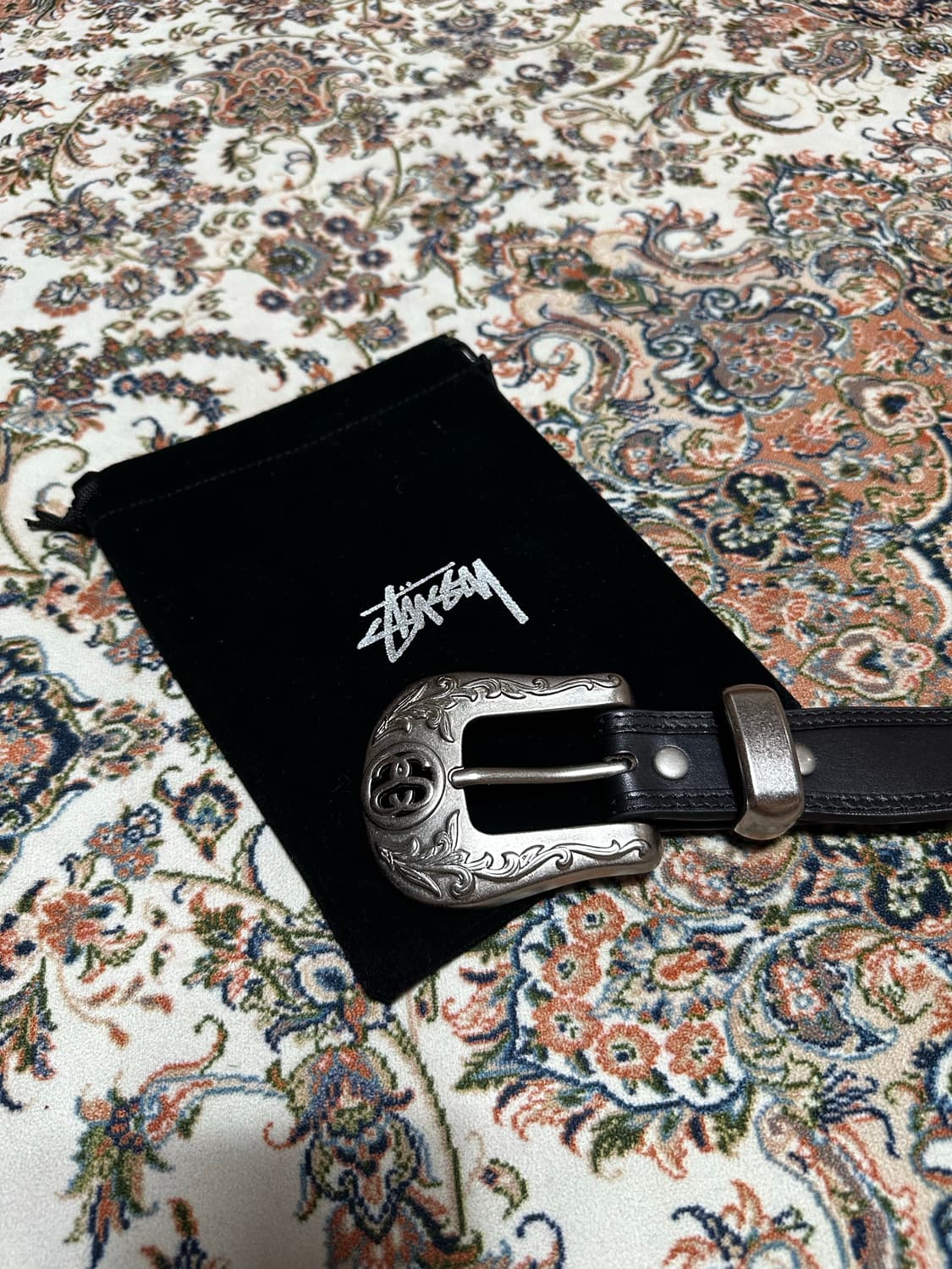 Stussy SS link cowboy belt black 상품이미지2