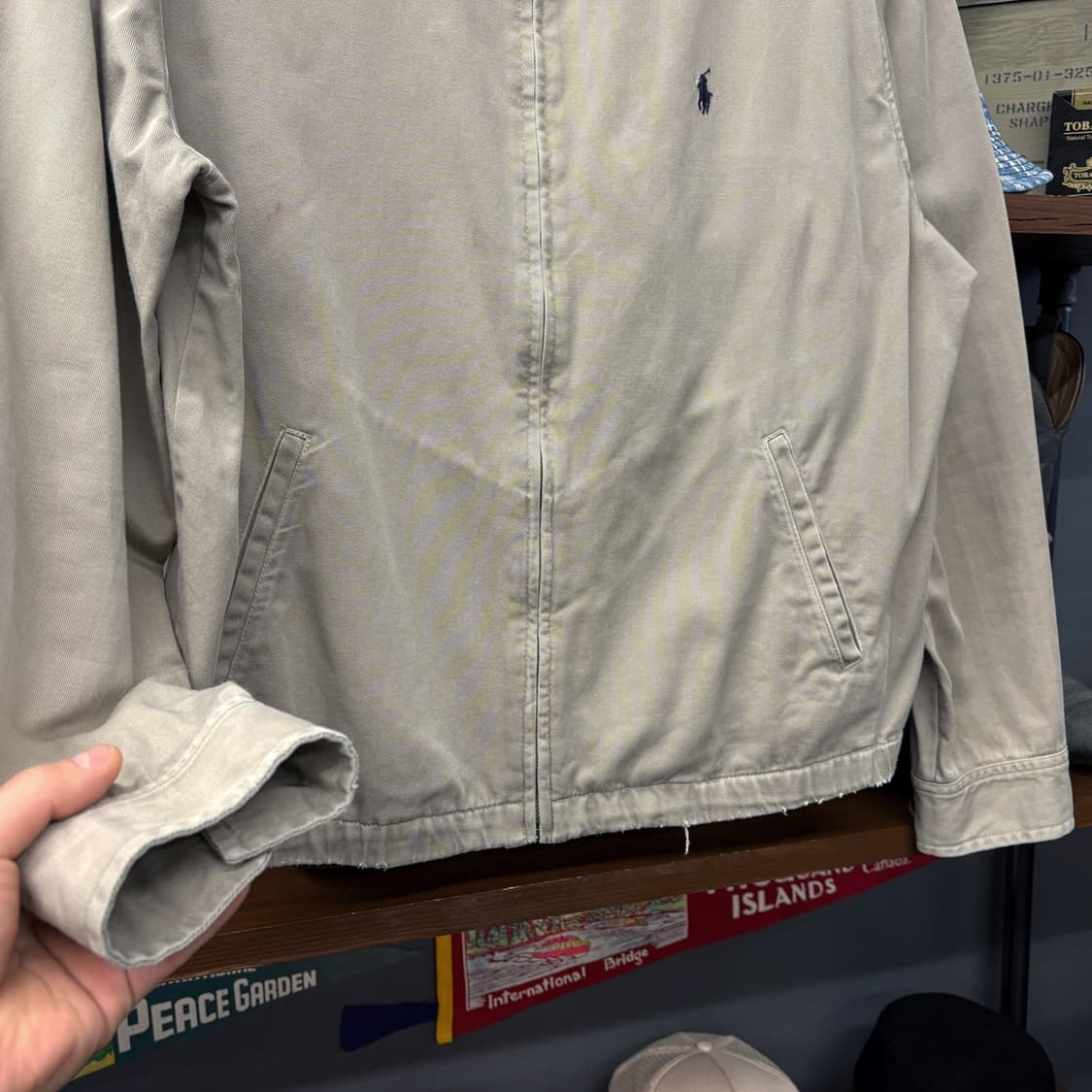 80s-90s 폴로 랄프로렌 베이직 코튼트윌 스윙탑 집업자켓 N682 상품이미지4