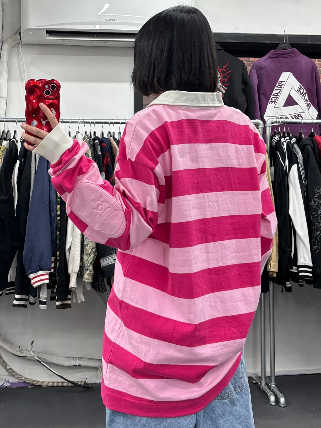 베이프 스트라이프 럭비 롱슬리브 상품이미지5