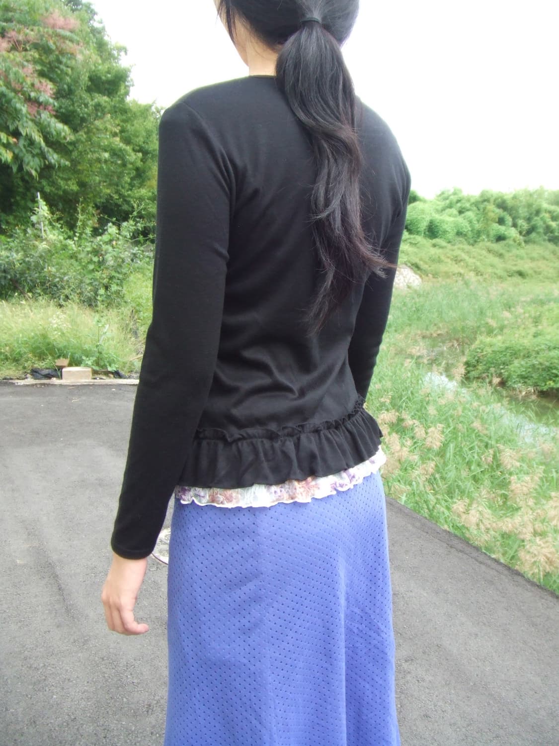 Japanese vintage flower frill blouse 상품이미지2