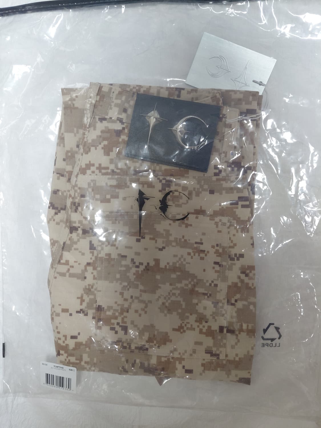 떠그클럽 바이오 솔져팬츠 베이지 1사이즈 새상품 상품이미지3