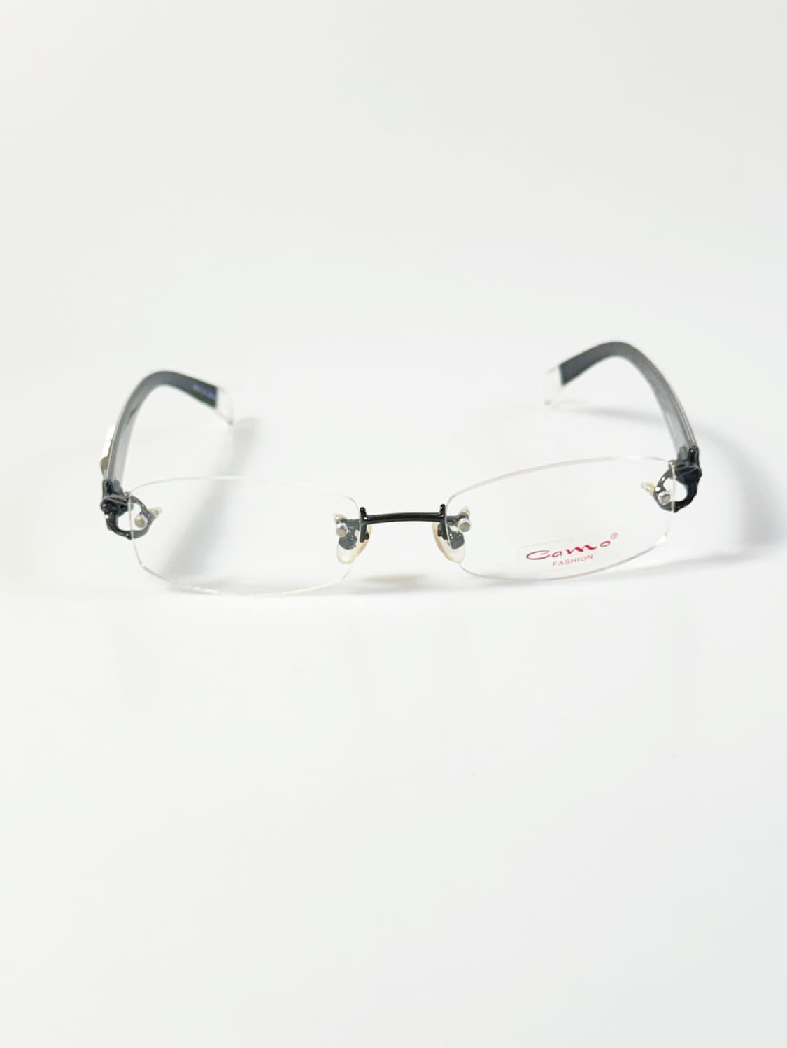 CAMO FASHION 무테 스퀘어 블랙메탈 빈티지 안경 상품이미지1