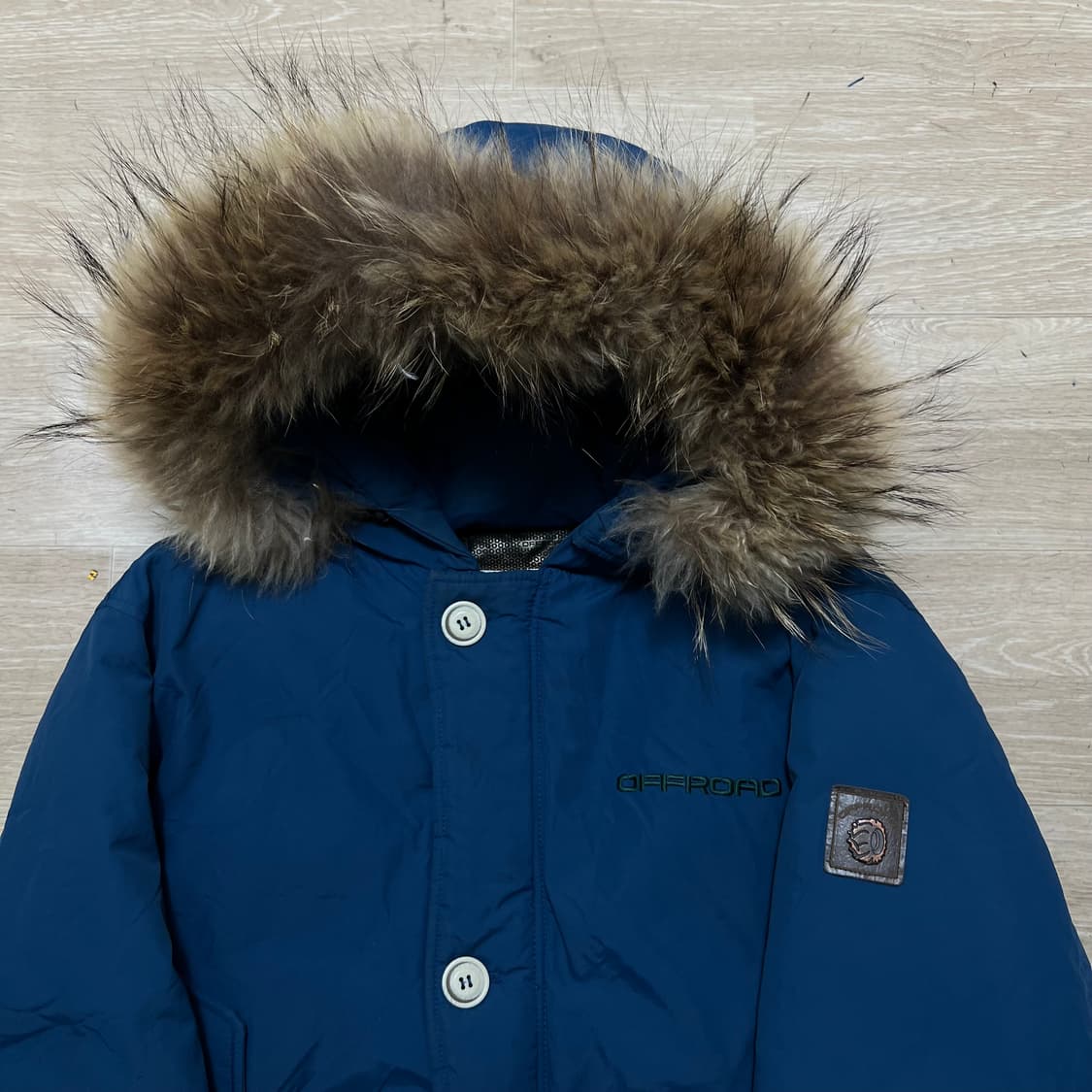 오프로드 옴니히트 덕다운 와펜 퍼후드 패딩 점퍼 [딥 블루] L/100 상품이미지2