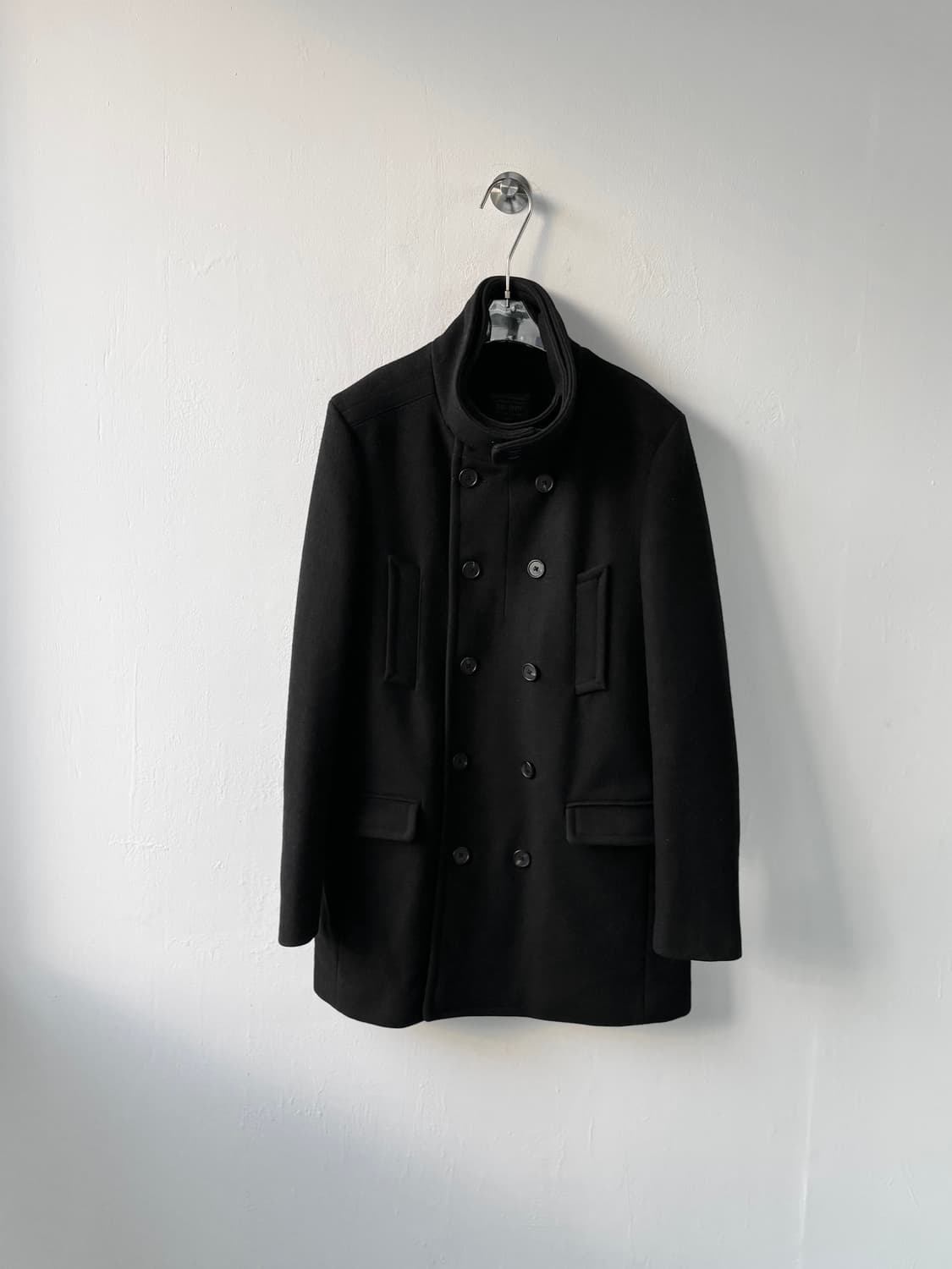 올세인츠 하이넥 밀리터리 더블 코트  상품이미지5