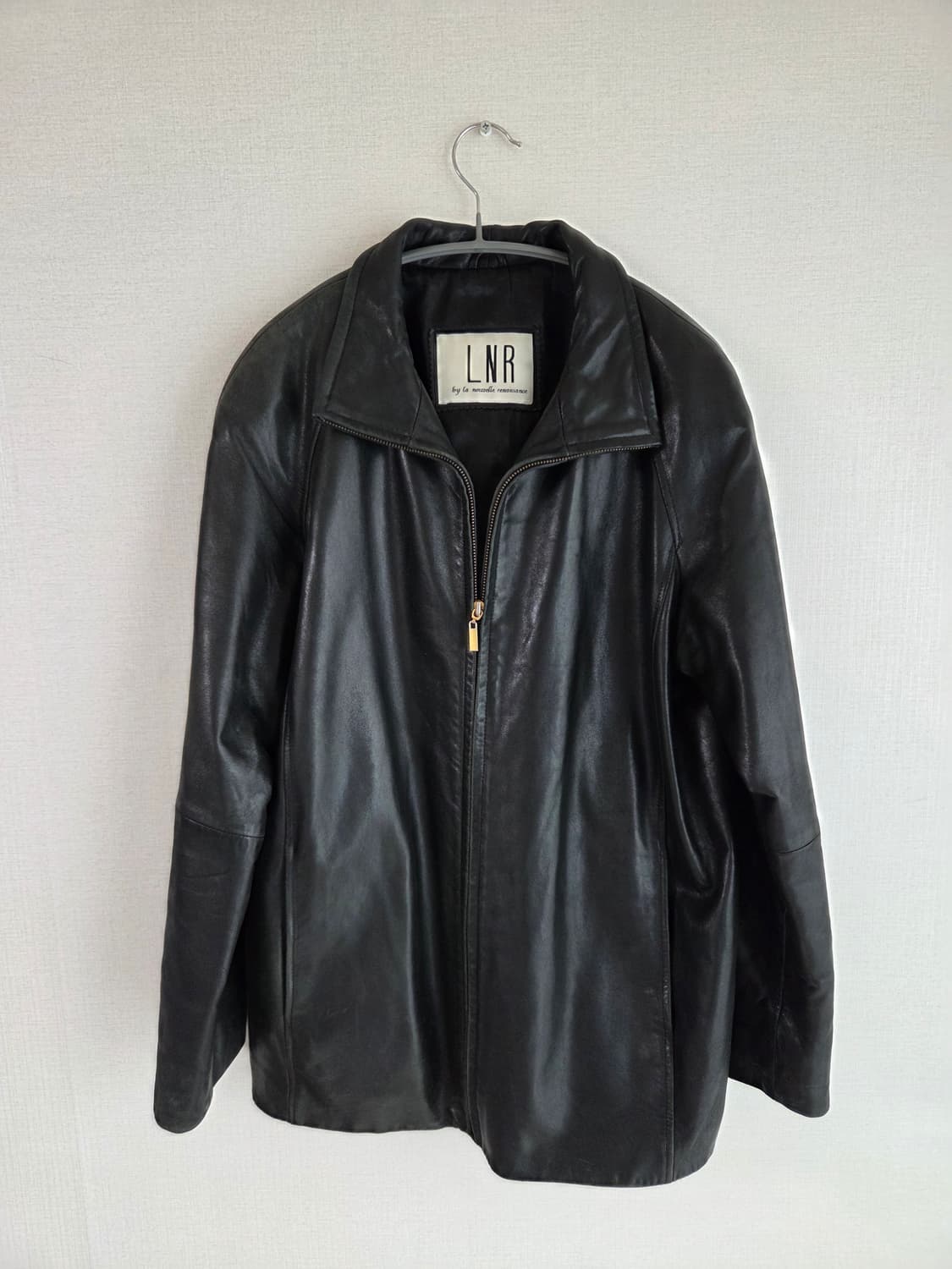 LNR 빈티지 하이넥 양가죽 레더 자켓 상품이미지2