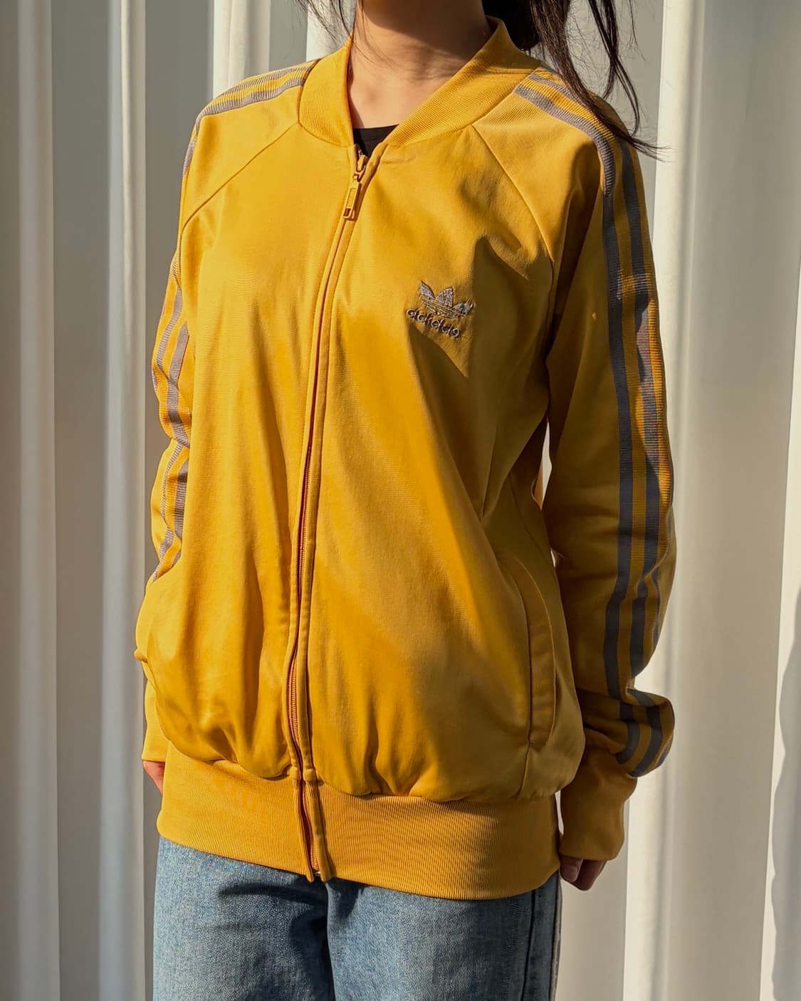 [L]아디다스 트레포일 머스타드 실버 트랙탑 져지 상품이미지1