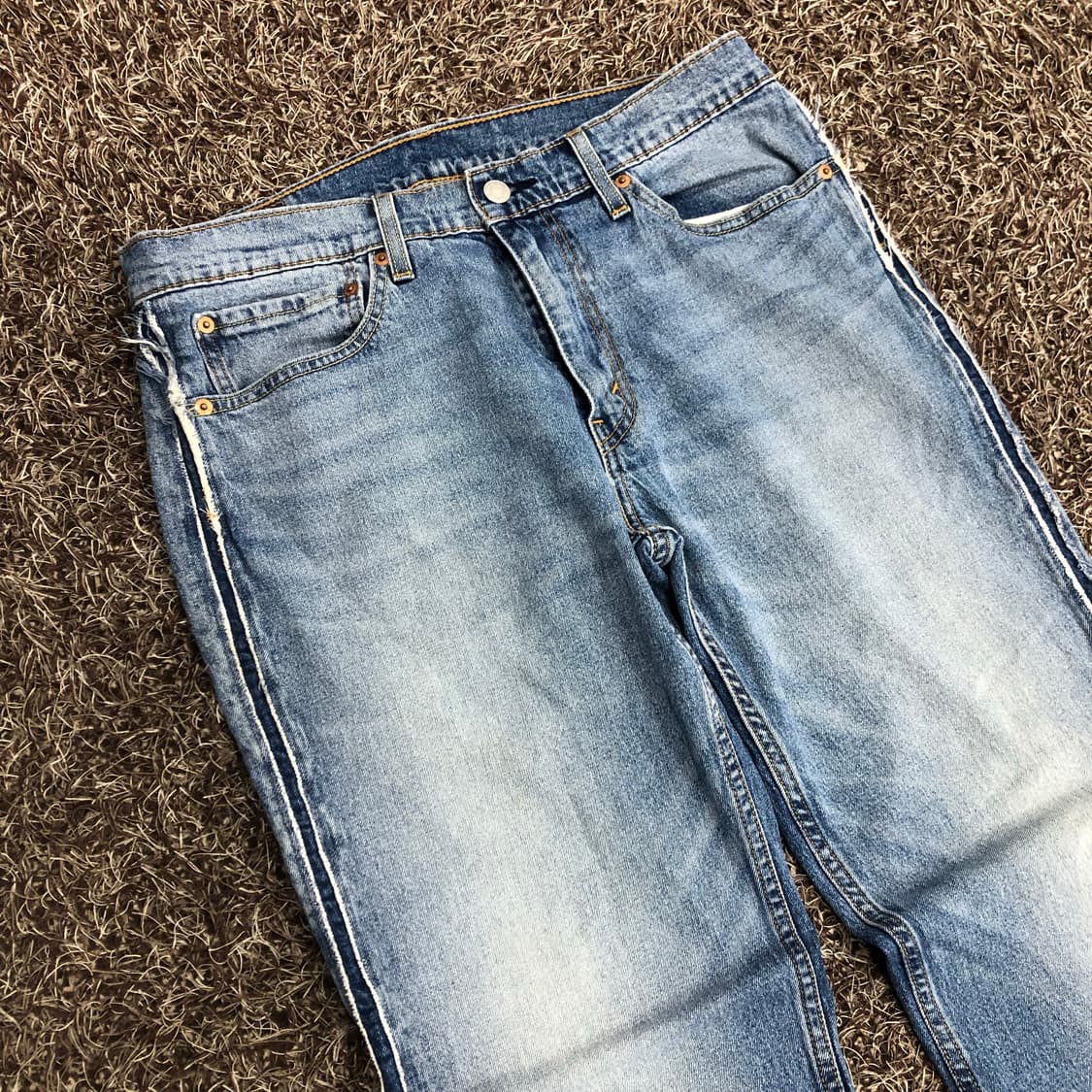 리바이스 511 사이드 나염 컷오프 워싱 데님 팬츠 상품이미지2