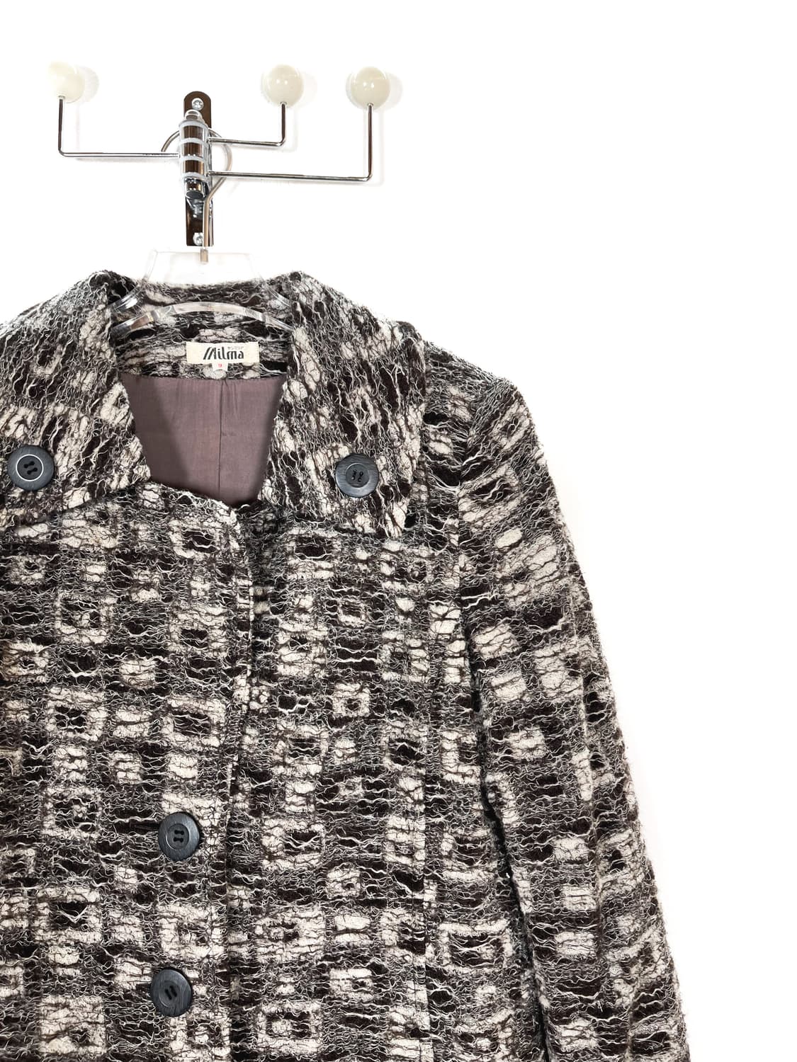 빈티지 울 블렌드 버튼 숏 자켓 상품이미지3