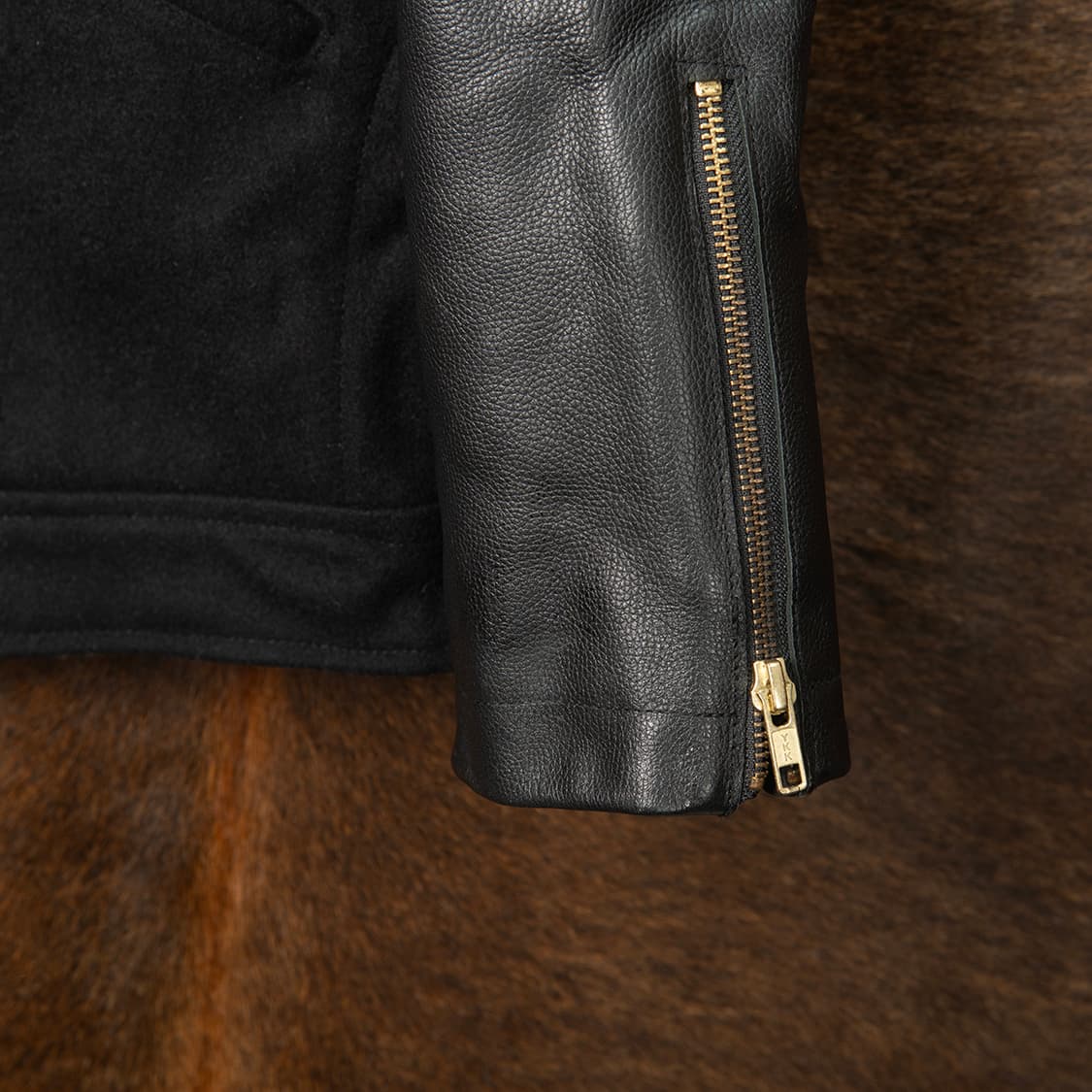 [95] LEATA 리타 울 레더 메카닉 자켓 체인스티치  상품이미지7