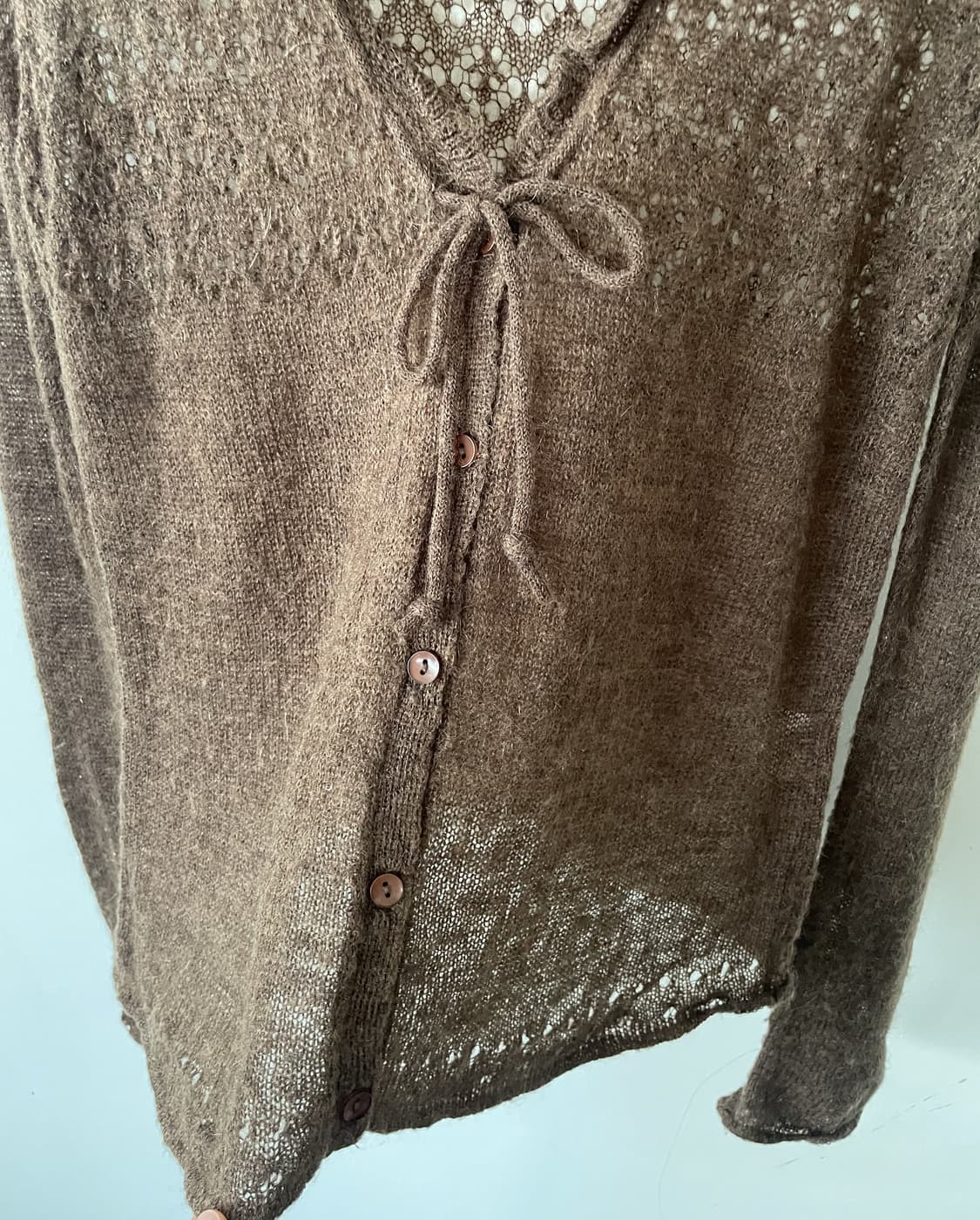 vintage frillneck string mohair cardigan 상품이미지5