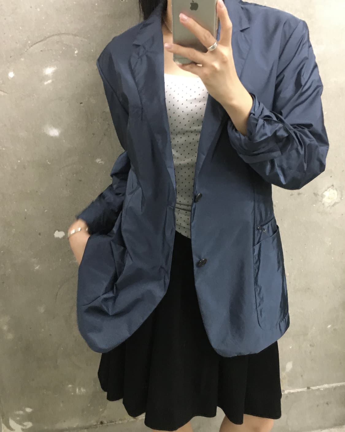 Prada 프라다 딥블루 나일론 블레이저 자켓  상품이미지1