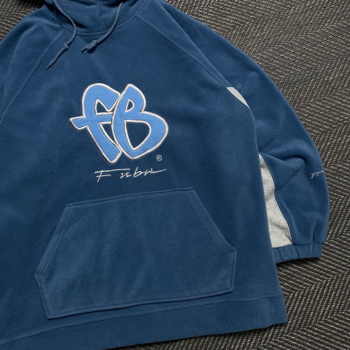 00s FUBU 올드스쿨 빅로고 플리스 후드 티셔츠o 5250 상품이미지2