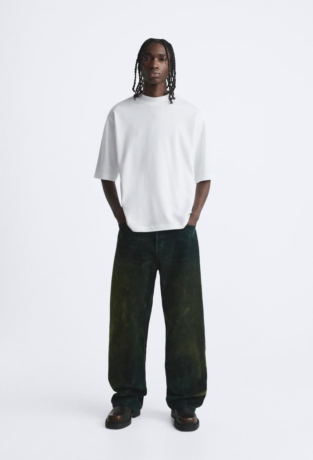 29 자라 ZARA 워싱 벨벳 데님 팬츠 상품이미지2