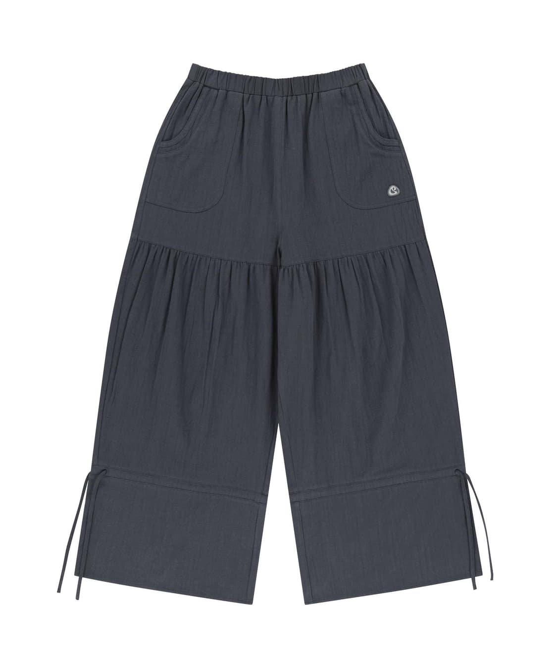 코이세이오 SHIRRING ROUGH PANTS NAVY 상품이미지1
