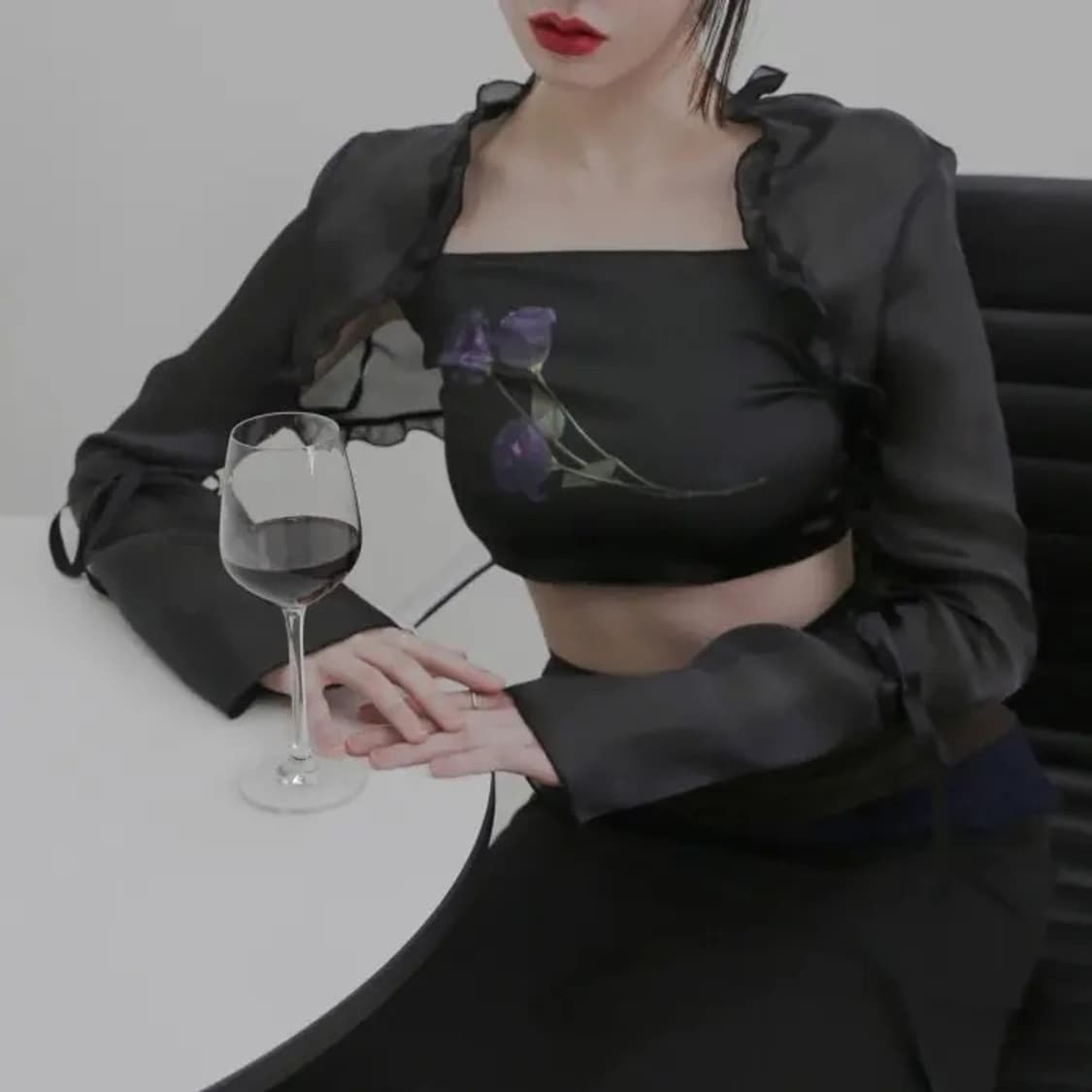 반택포) 달링유어배드 오간자 볼레로 상품이미지1