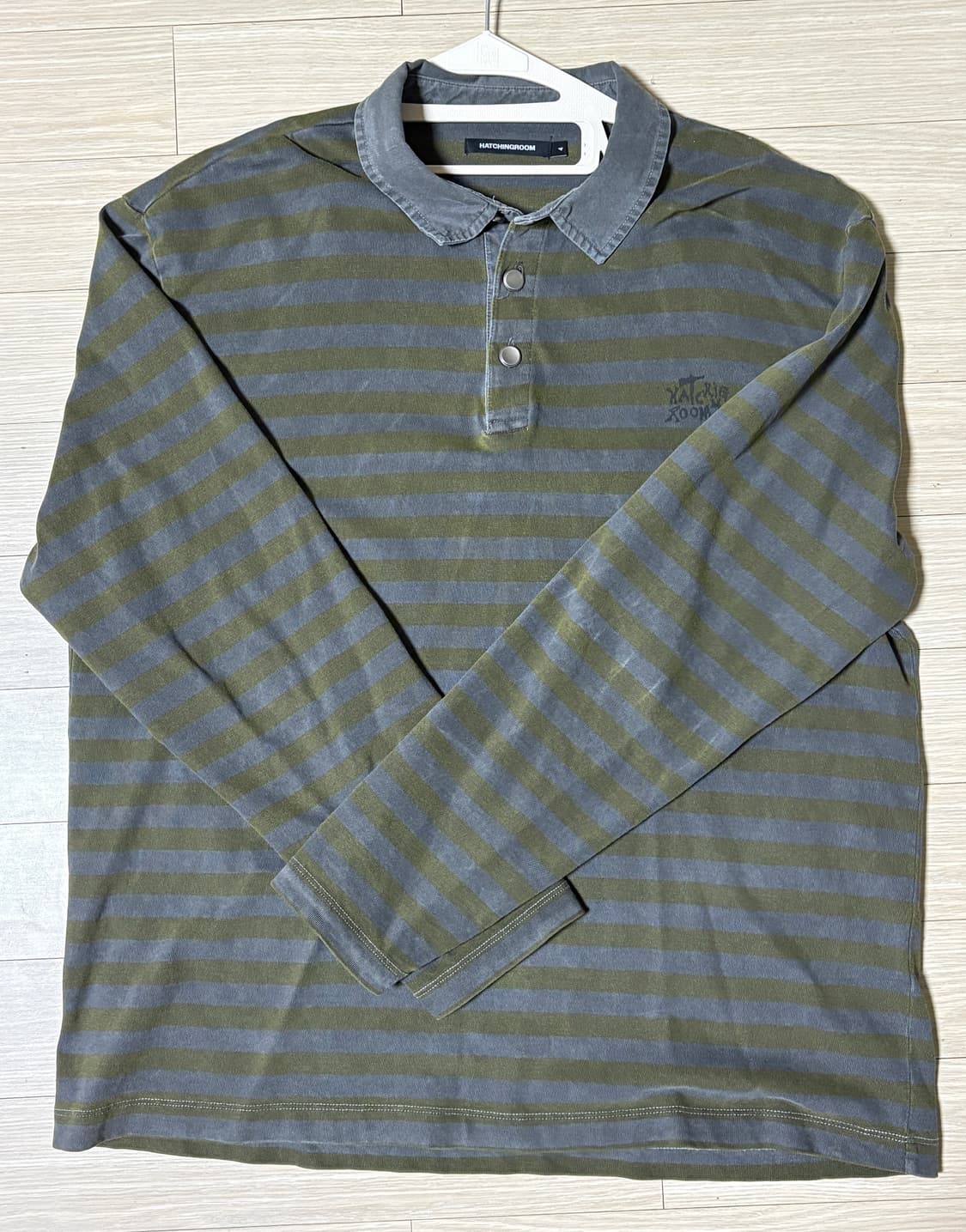 해칭룸 빈티지 스트라이프 폴로 티 Stripe polo tee 옐로우 상품이미지2