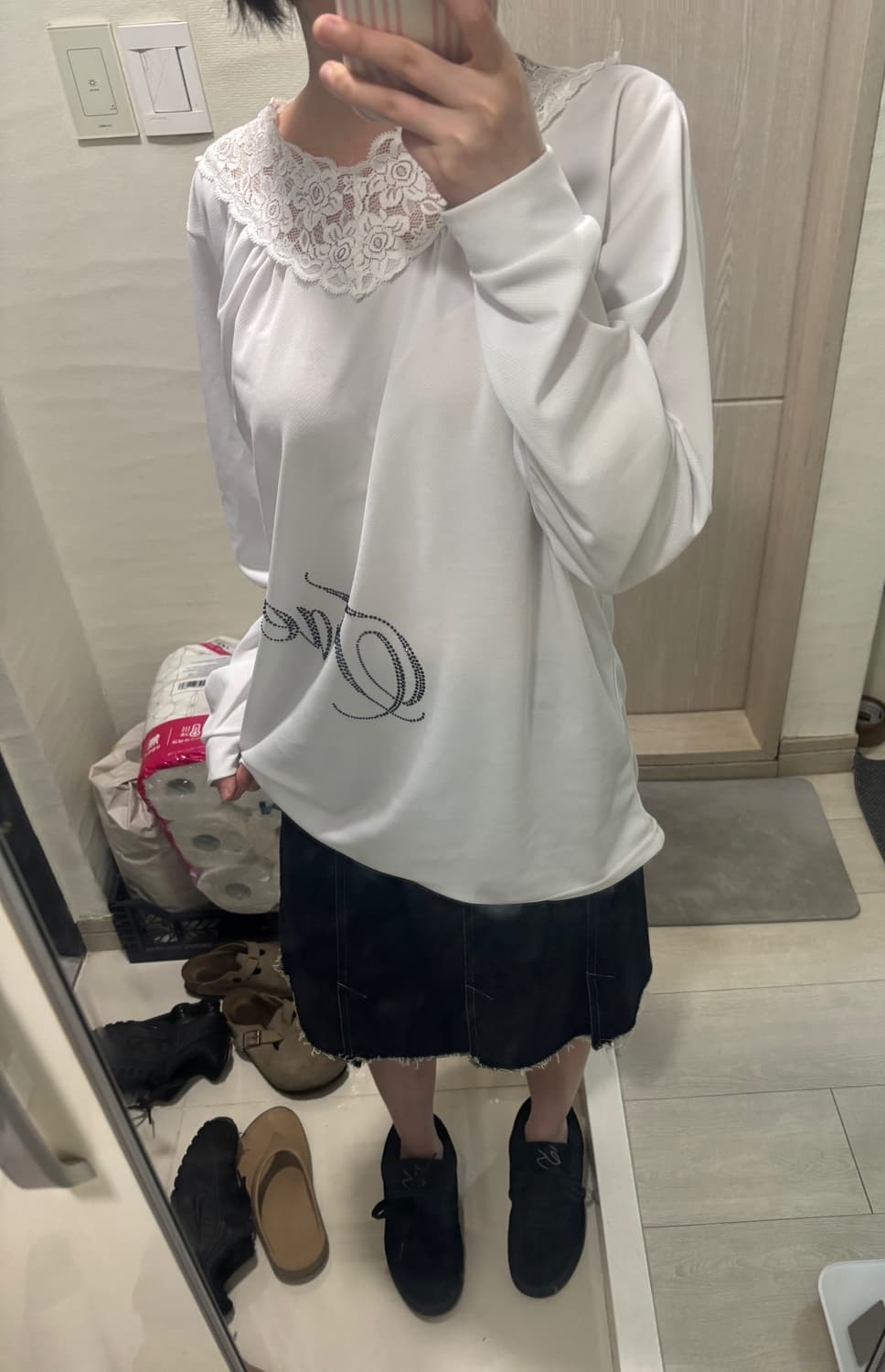 denim midi-skirts 상품이미지5