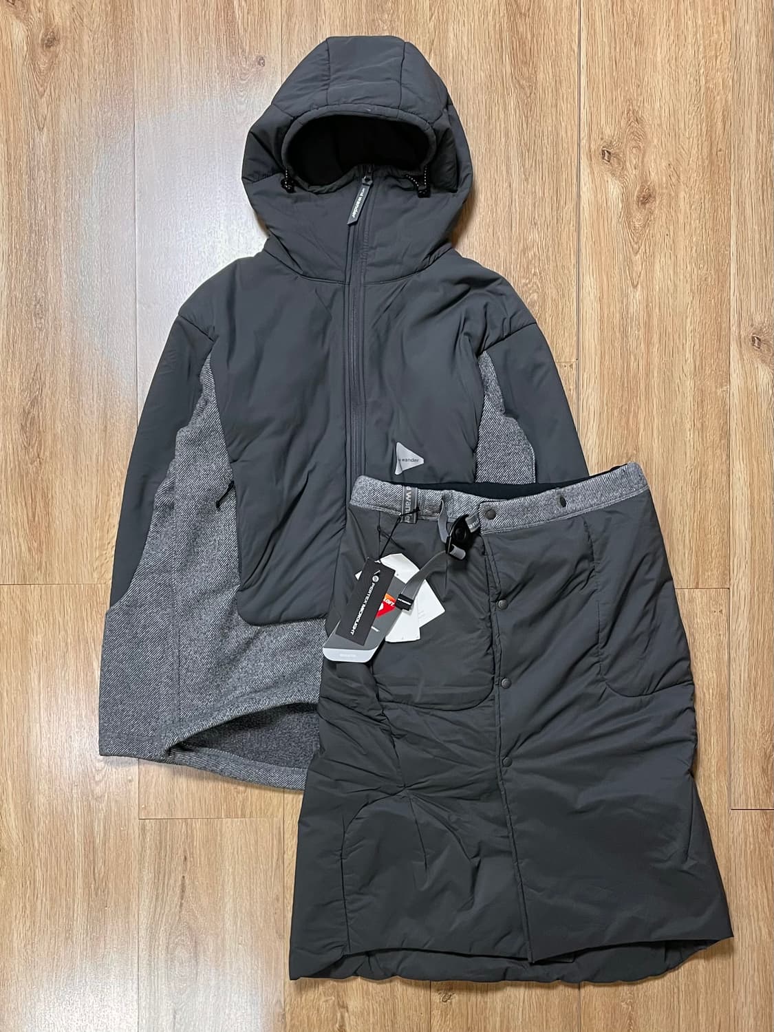 국내 유일 Made JP 앤드원더 탑 플리스 프리마로프트 퍼텍스 세트 상품이미지1