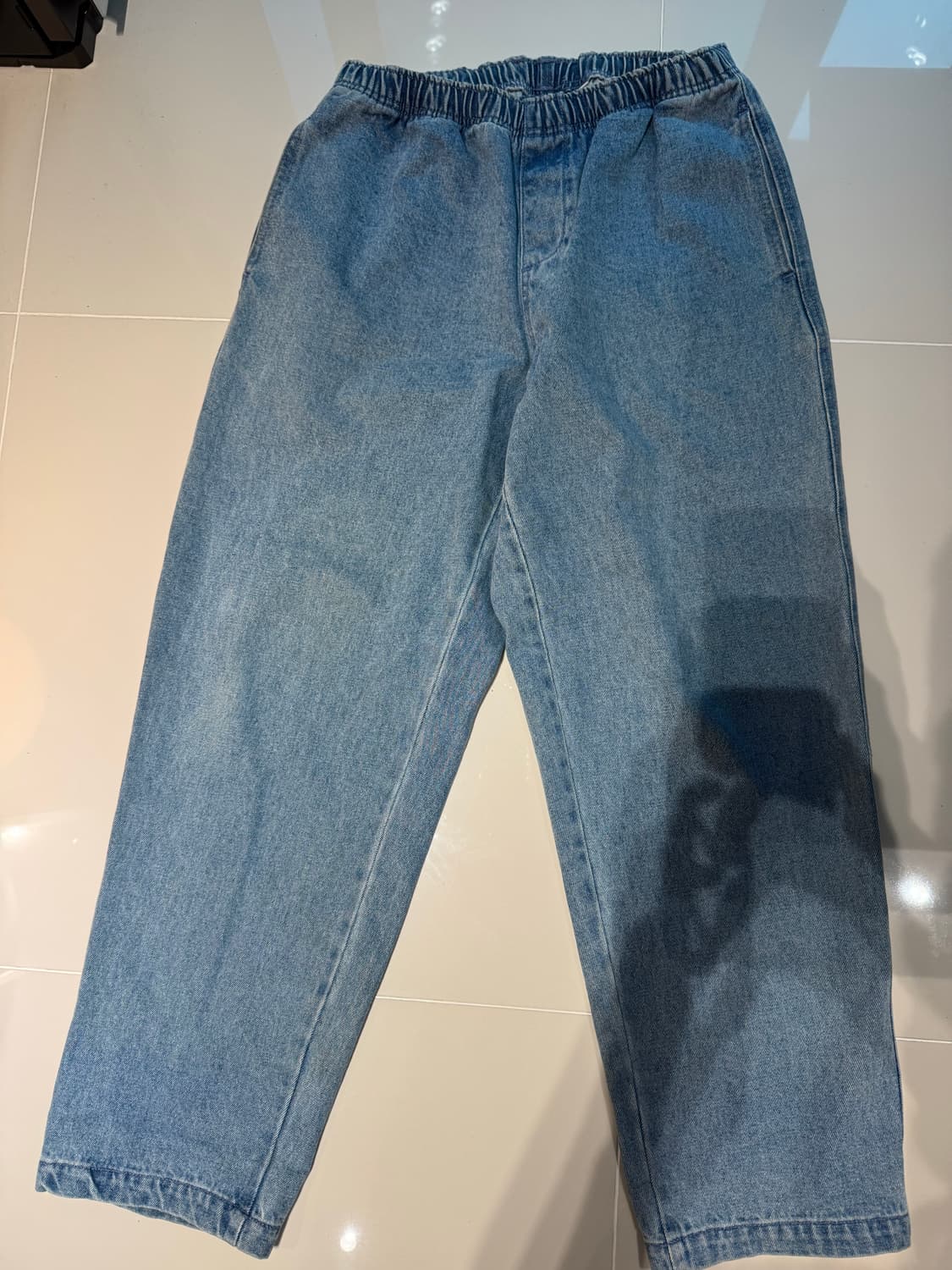 오베이 이지 데님 팬츠 라이트 인디고 블루 상품이미지1