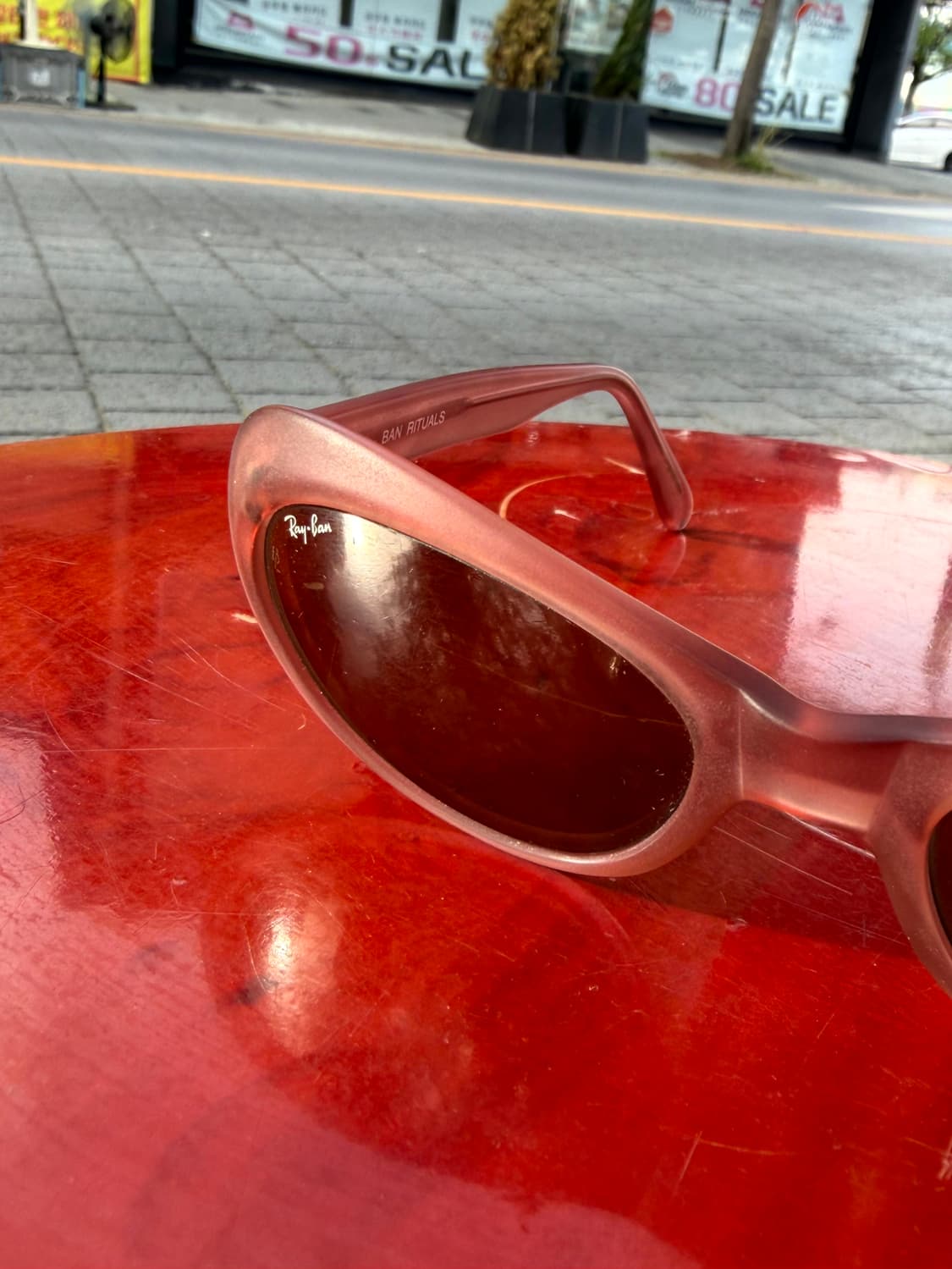 90s Ray Ban Rituals Pink Sunglasses 상품이미지4
