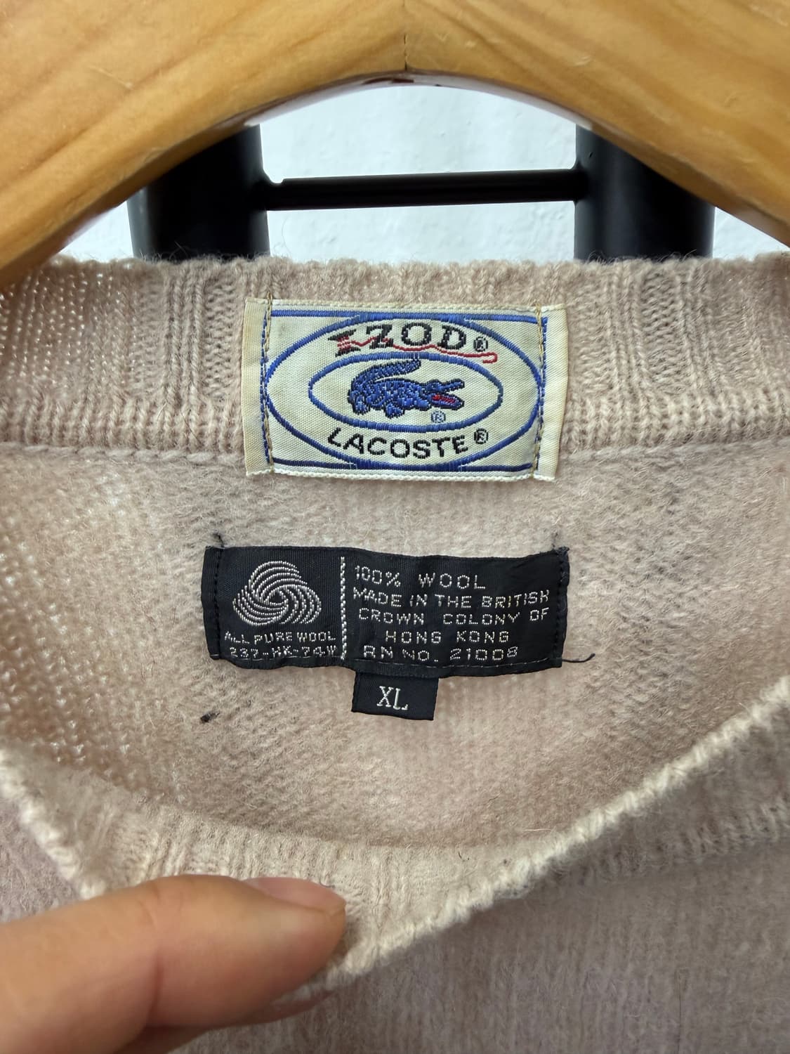 정품) 라코스테 IZOD 80s 여성 울 니트 XL 상품이미지6