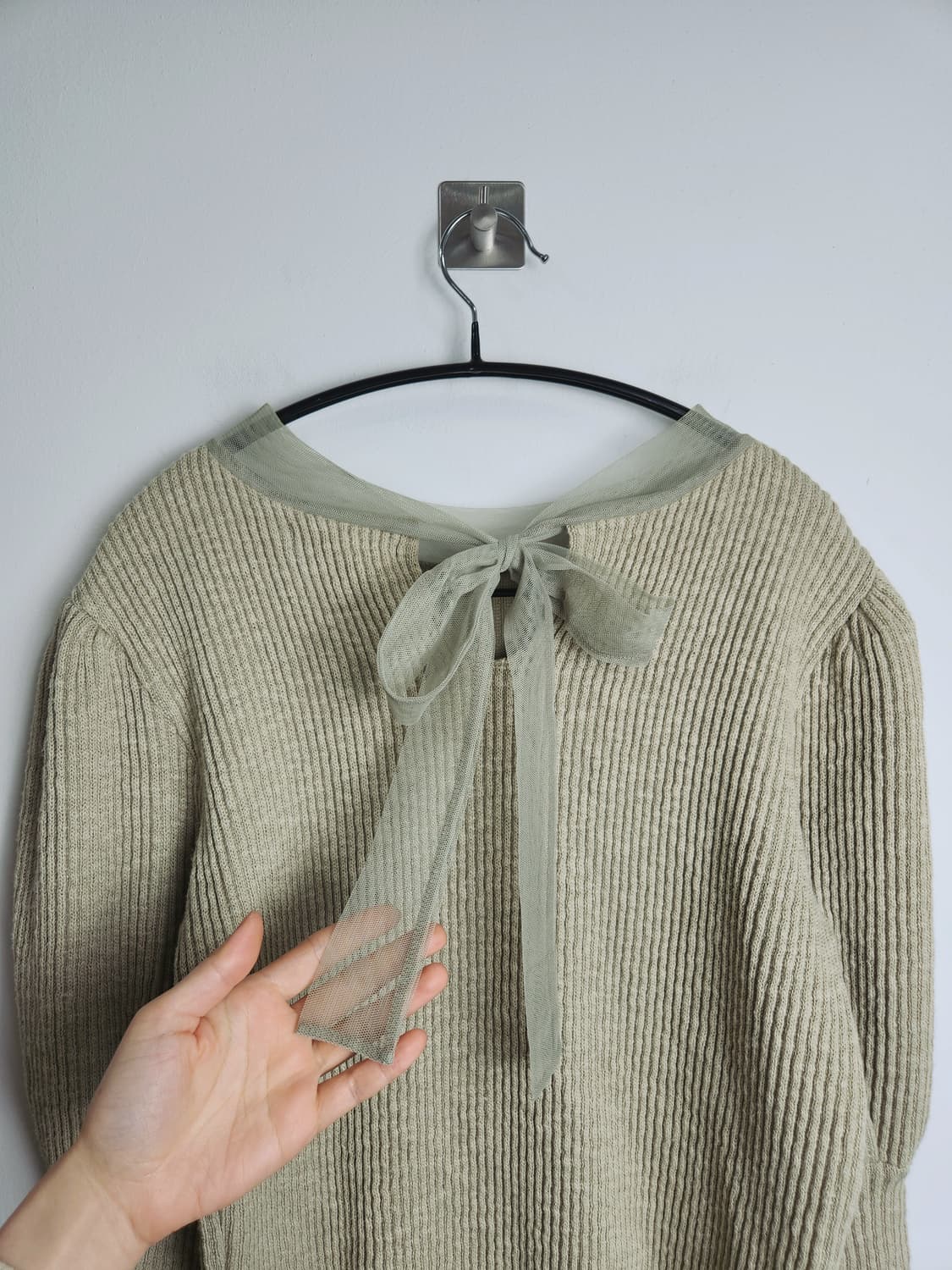 백리본 골지 니트 상품이미지5